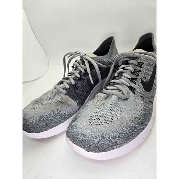 Nike Free RN Flyknit 2017 Shoes Women's 9.5 Grey Running Athletic Gym Sneakers - Picture 4 of 8